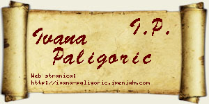 Ivana Paligorić vizit kartica